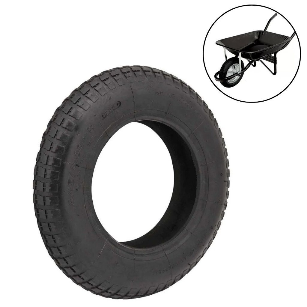Pneu 2 Lonas 3,25x8 Para Carrinho de Mão Carriola Tipo Tubo de Nylon Alta Qualidade Construção Resistente em Oferta na Shopee