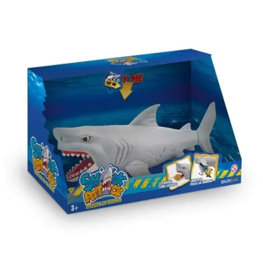 Brinquedo Infantil Shark Attack Mordida do Tubarão c/ Som Multikids - BR2493