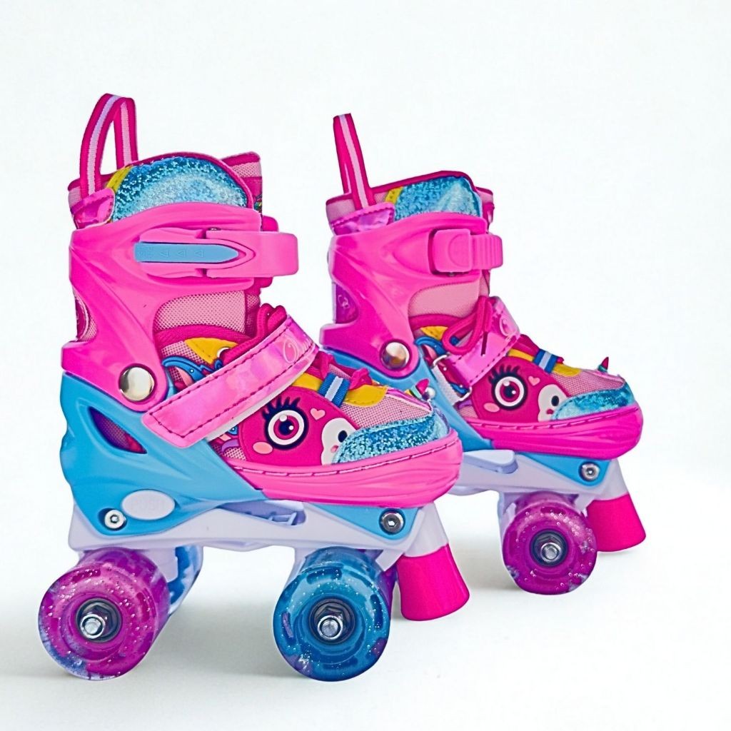 Modelos Específicos Patins Infantil Quad Unicorn com Luzes LED e Luzes Piscantes Modelo Premium
