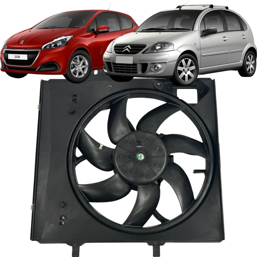 Eletroventilador Ventoinha Eurus 208 C3 Aircross 2009 a 2016 em Oferta na Shopee