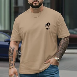 Camiseta Masculina P ao G5 Camisa em Algodão Tecido Premium Coqueiro Lançamento Aproveite