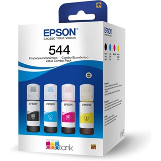 Kit com 4 Garrafas de Tinta Epson, Preto, Ciano, Magenta, Amarelo - T544520-4P em Oferta na Shopee