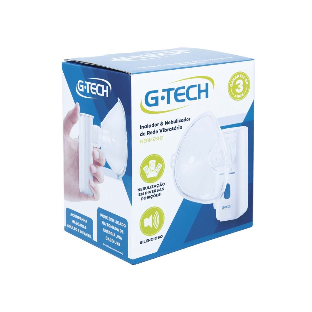 Inalador e Nebulizador G-Tech Rede Vibratória NEBMESH2
