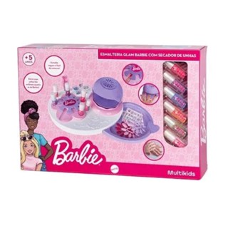 Brinquedo Infantil Esmalteria Glam Barbie c/ Secador de Unha Multikids - BR2423 em Oferta na Shopee