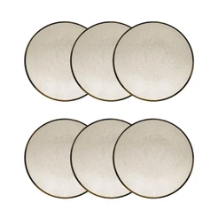 Conjunto 6 Pratos Fundos 20,5cm Brisa Cerâmica Oxford