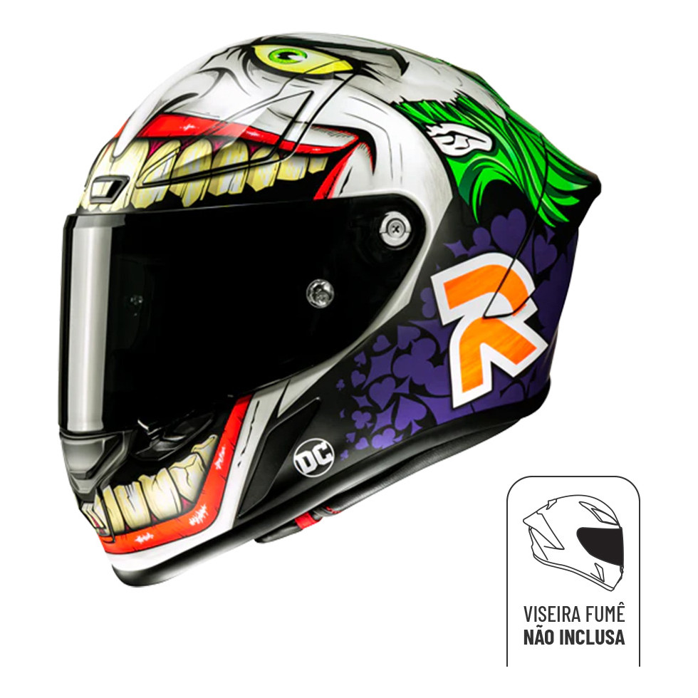 Capacete De Motociclista Fem/masc Hjc Rpha 1 Joker Dc Comics