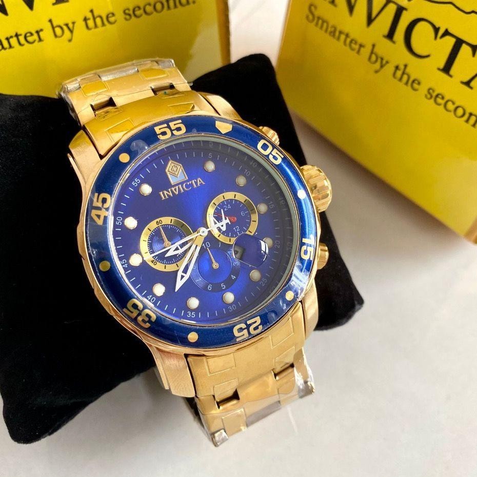 Relógio Invicta Pro Driver, relógio com cronógrafo, invicta pulseira prata, relógio quartz invicta, com caixa