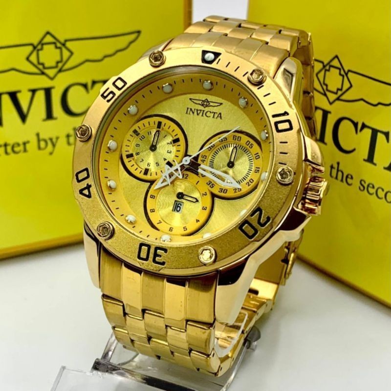 Relógio Invicta Masculino Aço, pro diver, relógio com cronógrafo, invicta pulseira prata, relógio quartz, com caixa