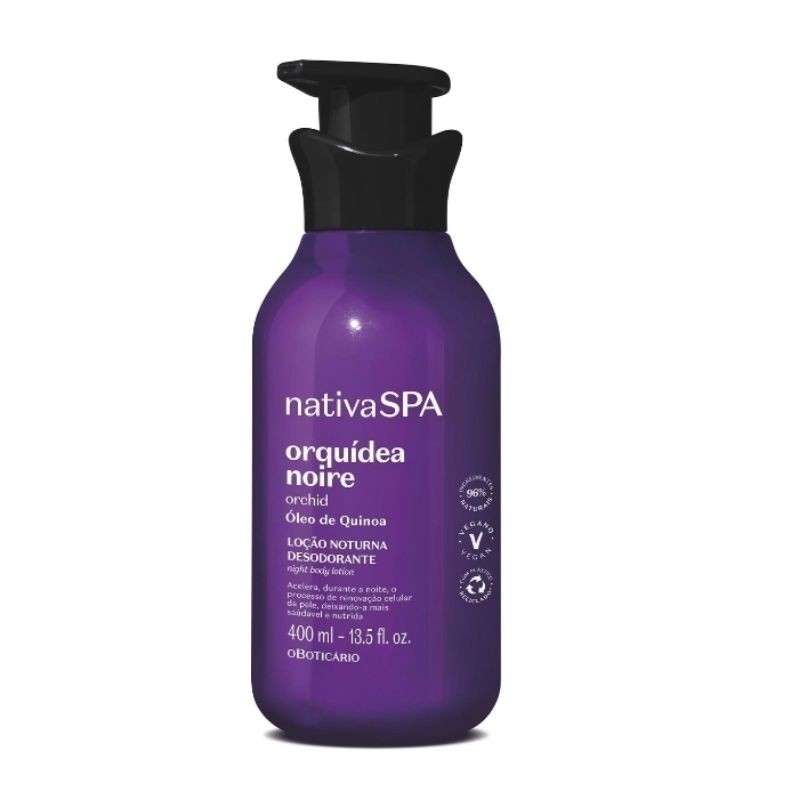 Loção Noturna Desodorante Corporal Nativa SPA Orquídea Noire 400ml