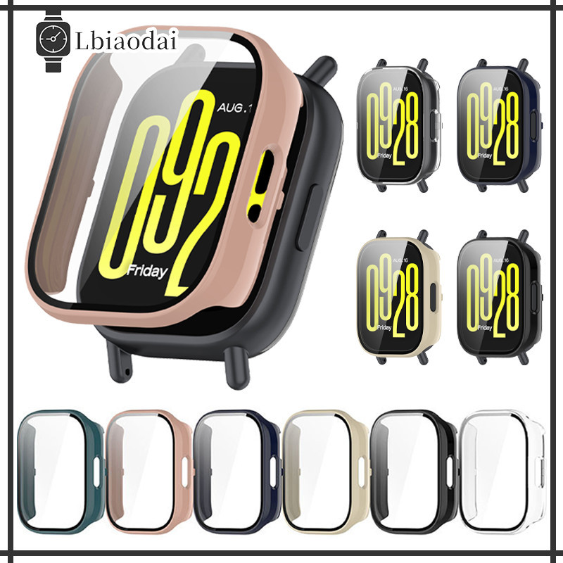 Capinha de PC com Vidro Temperado para Redmi Watch 5 Active / Redmi Watch 5 Lite com Película Protetora 9H e Acessórios