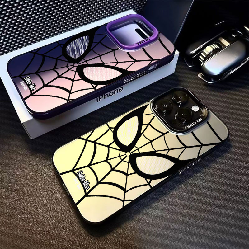 Capa de celular super-herói Homem-Aranha teia para iPhone 16 15 13 12 14 11  pro xs max xr 16 14 plus capa anti impacto em Oferta na Shopee