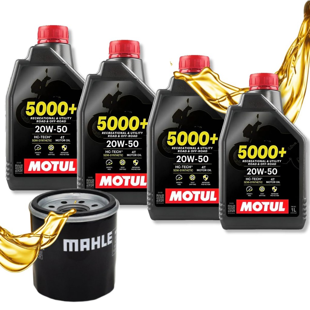 Troca de Óleo Nc 750x / Cb 600f Hornet / Cb 500x / Cbr 500 Motul 5000+ 20w50 + Filtro