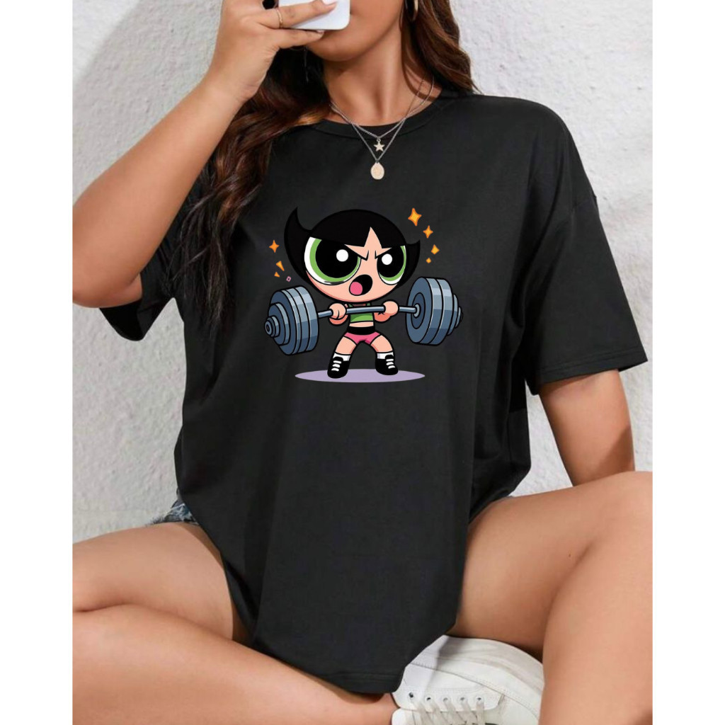 T-shirt Camisa Camiseta Feminina Meninas Super Poderosas! Gym , Academia , Treino ,  Lançamento 100% Algodão.