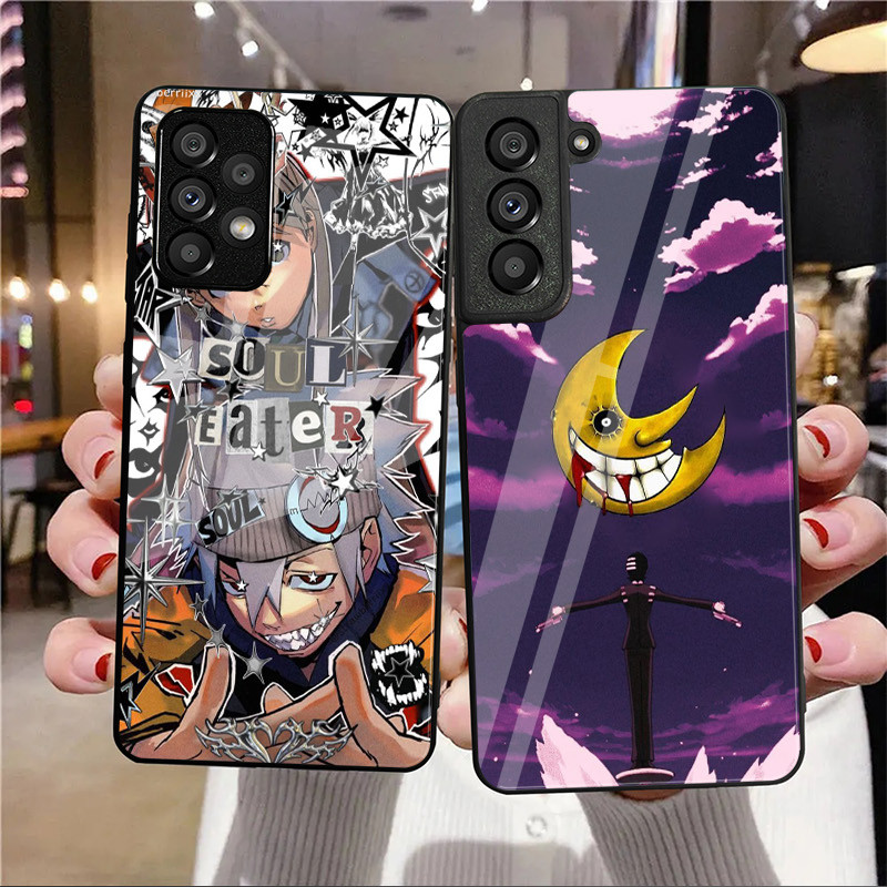 soul eater 02 Capa De Telefone De Vidro Para Samsung Galaxy A16 A15 A25 A35 A55 A53 A54 A34 A14 A32 A52 4G 5G A56 A54
