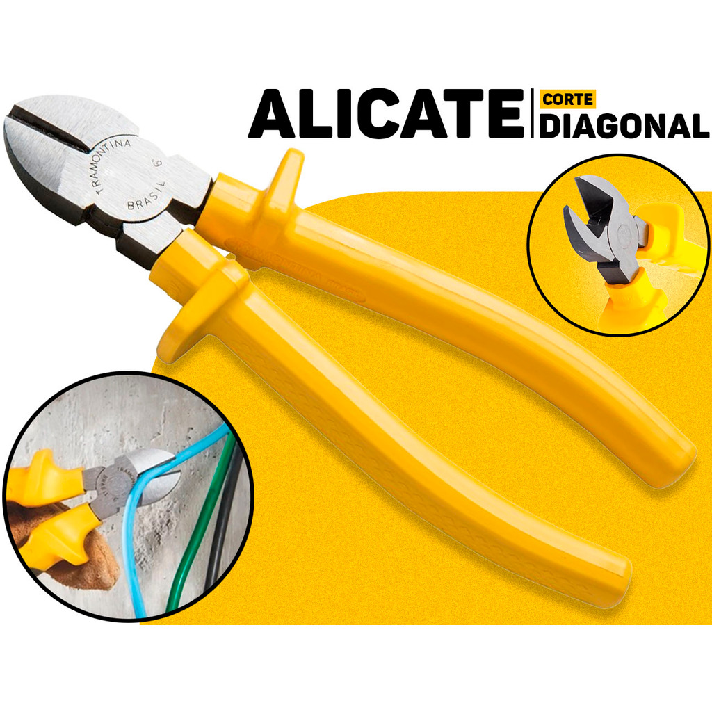 Alicate De Corte Diagonal Tramontina Master 6" Ferramenta P/ Oficinas Reparos Corte Preciso Em Cabos em Oferta na Shopee