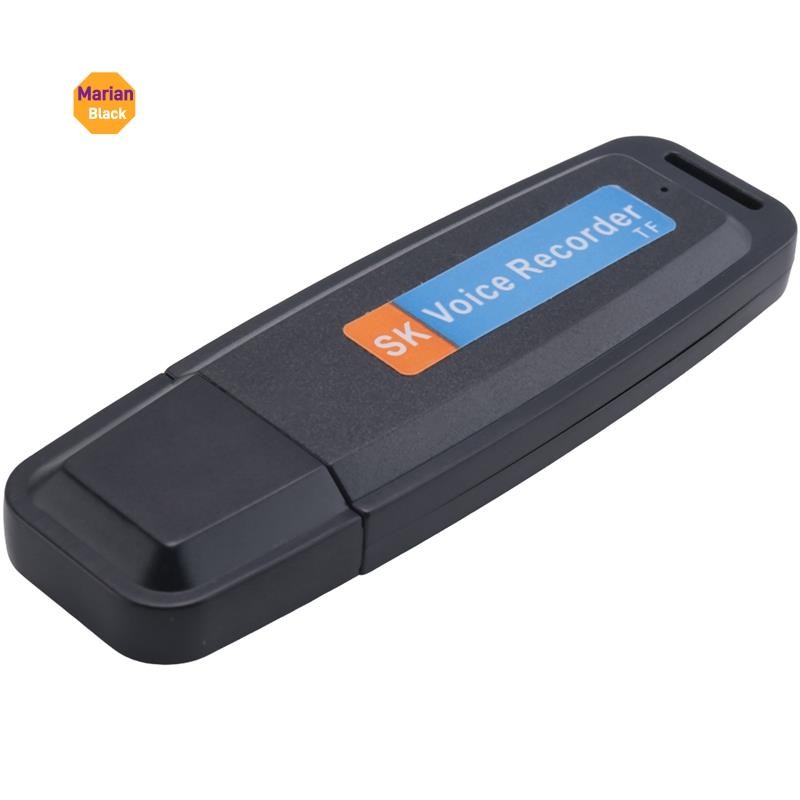 Portátil Recarregável U-Disco USB Gravador De Voz De Áudio Digital Mini Ativado Por Ditafone-Preto