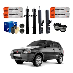 Kit Amortecedor Dianteiro Traseiro, Uno Way 1.0 2008 A 2013