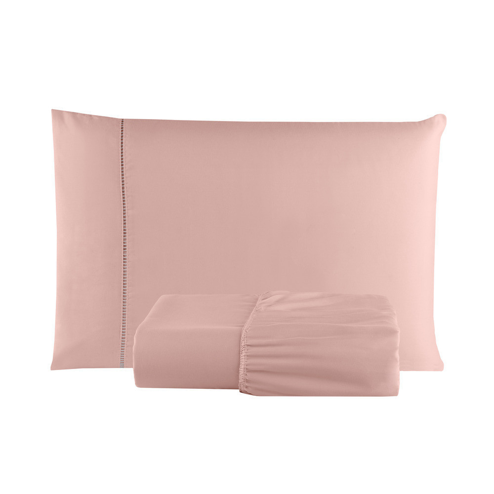 Jogo Para Cama Lençol Solteiro 2 Peças 400 Fios Luxuoso Micropercal Ponto Palito