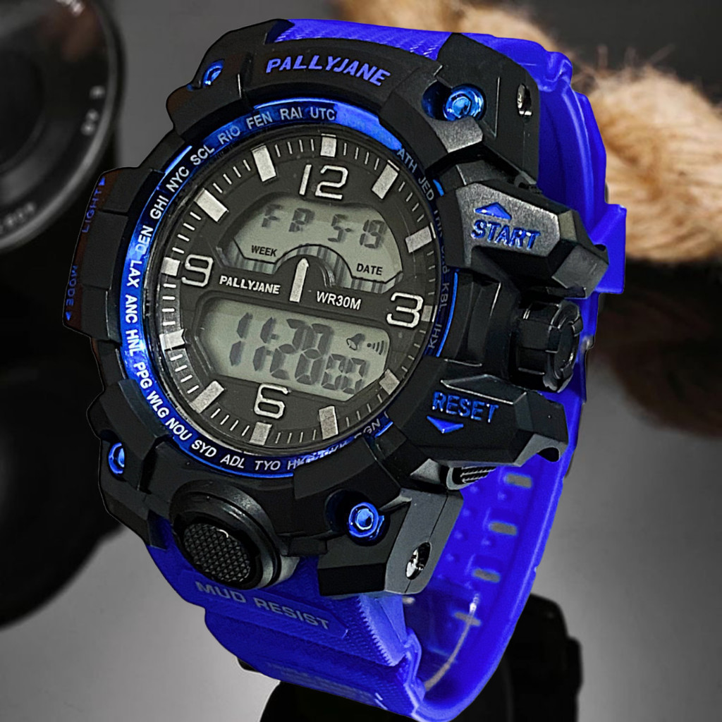 Relógio Digital Masculino A Prova d'Agua Original Pallyjane / DHP em Oferta na Shopee