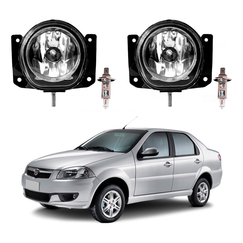 Par Farol Milha Lampada Fiat Siena 1.0 2007 A 2016 em Oferta na Shopee