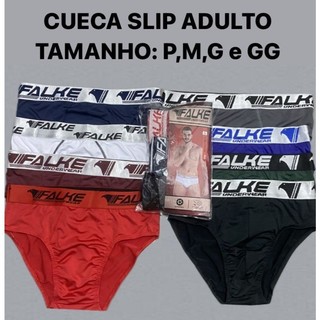 Kit 3-6-9-12 Cuecas Slip Microfibra Adulto Masculino Cueca