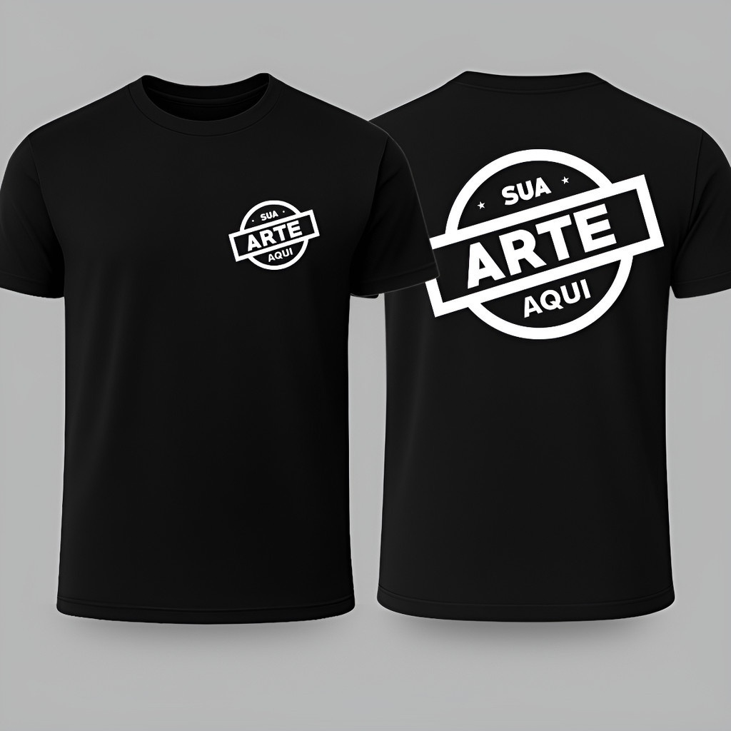 Camiseta Uniforme Personalizado Estampado Empresa Seu Logo Algodão em Oferta na Shopee