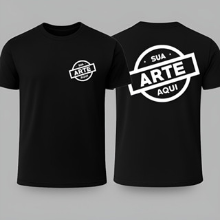 Camiseta Uniforme Personalizado Estampado Empresa Seu Logo Algodão em Oferta na Shopee