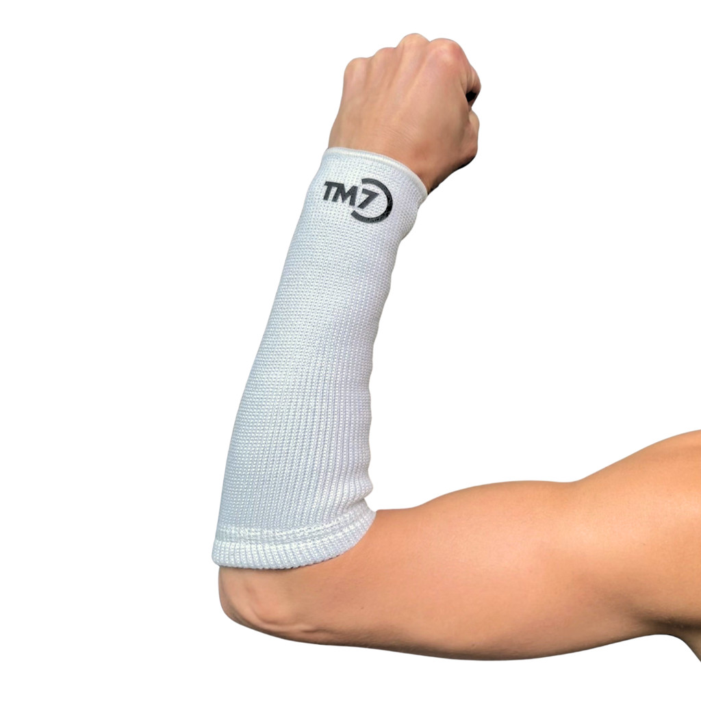 Manguito Curto Brac Protetor de Antebraço Branco TM7 Sports