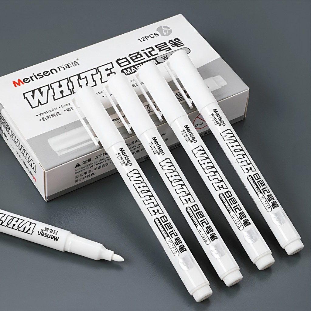 Canetas de Destaque Brancas 5/10pçs Pacote - Marcadores de Arte Cabeça Redonda 1mm - Desenho Criativo, Escola, Reparos em Oferta na Shopee