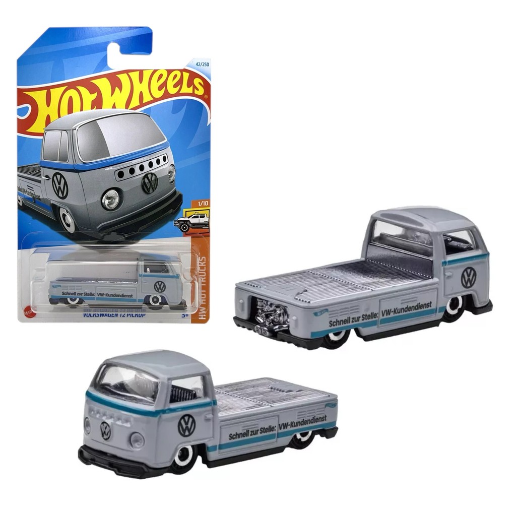 Kombi Volkswagen T2 Pickup VW 1:64 Hot Wheels Miniatura HW