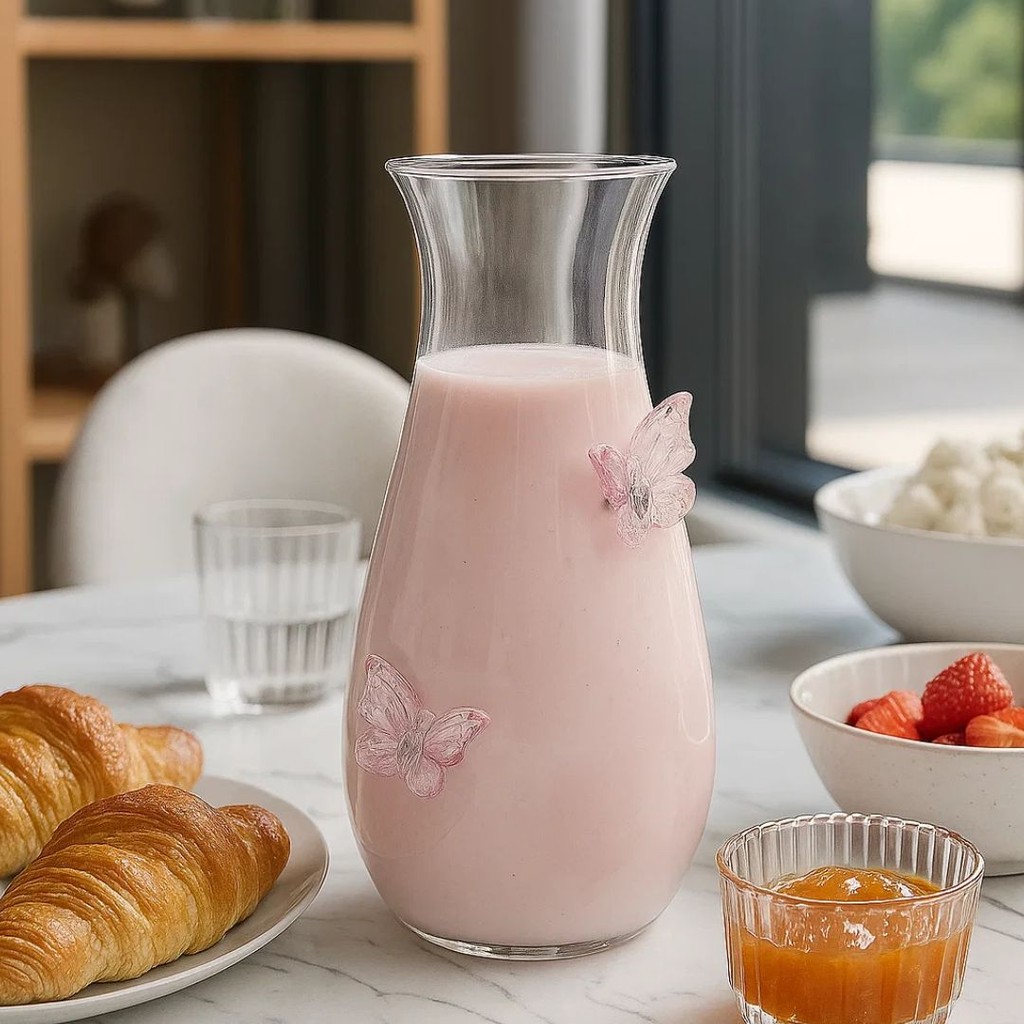 Jarra / Vaso Multiuso Vidro Butterfly Flowers 25192 - Vencedor