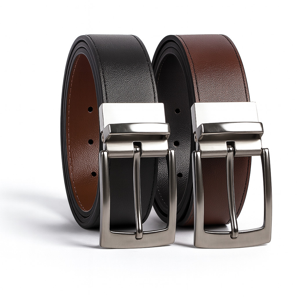 Kit 2 Cinto Masculino Social Preto/Marrom Dupla Face Esporte Fino Dia a dia Trabalho em Oferta na Shopee