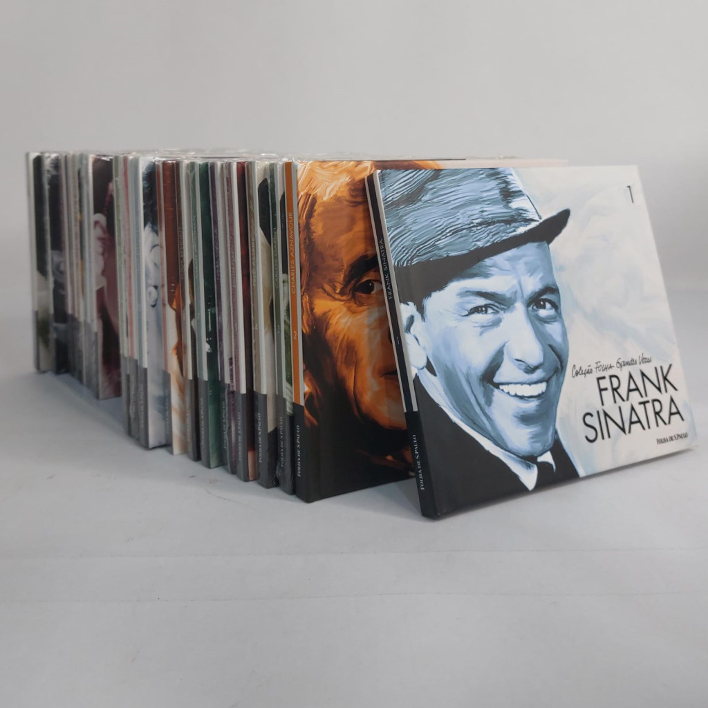CD FRANK SINATRA / MERCEDES SOSA / FRED ASTAIRE / CARLOS GARDEL COLEÇÃO FOLHA GRANDES VOZES - 25 VOLUMES