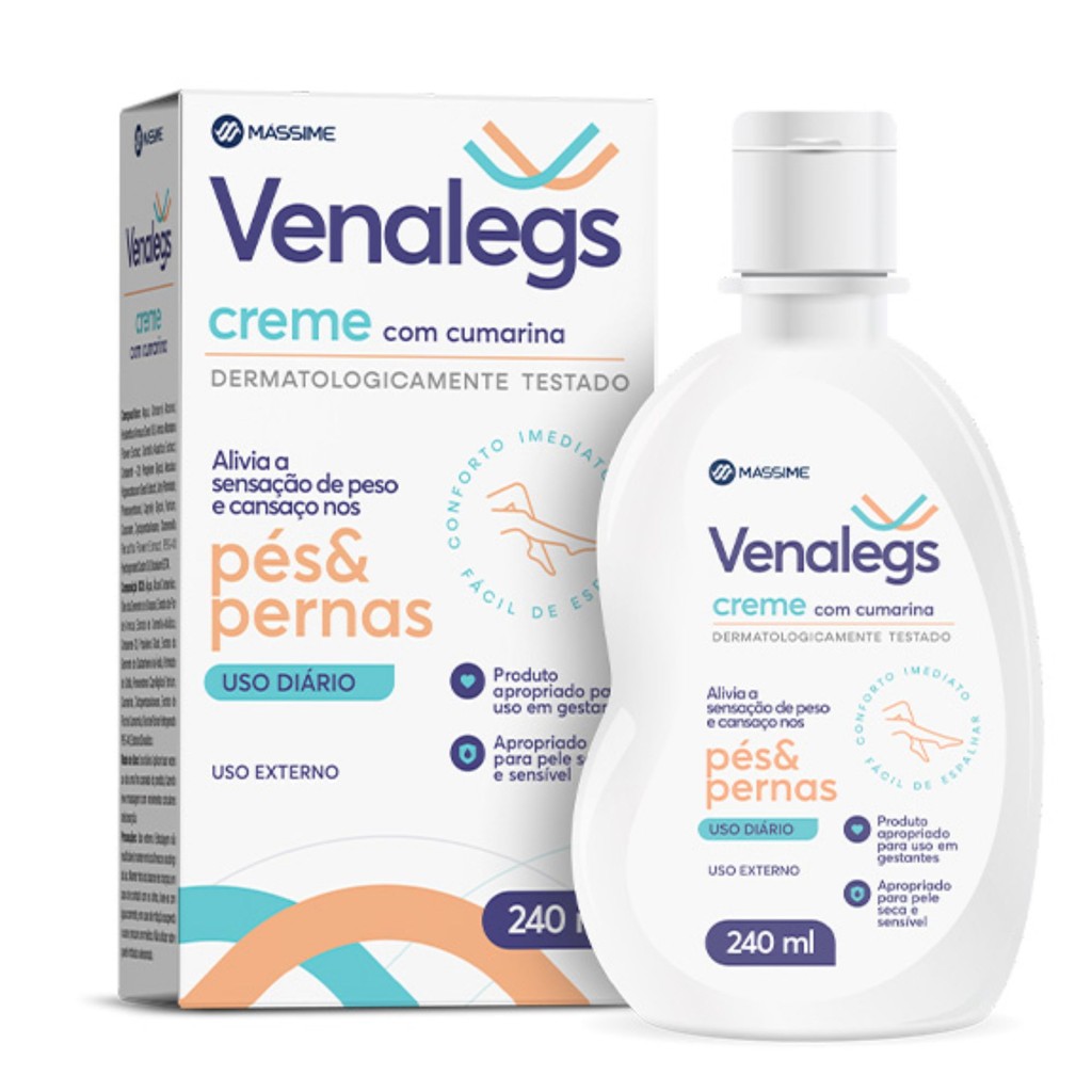 VENALEGS CR 240ML - MASSIME em Oferta na Shopee