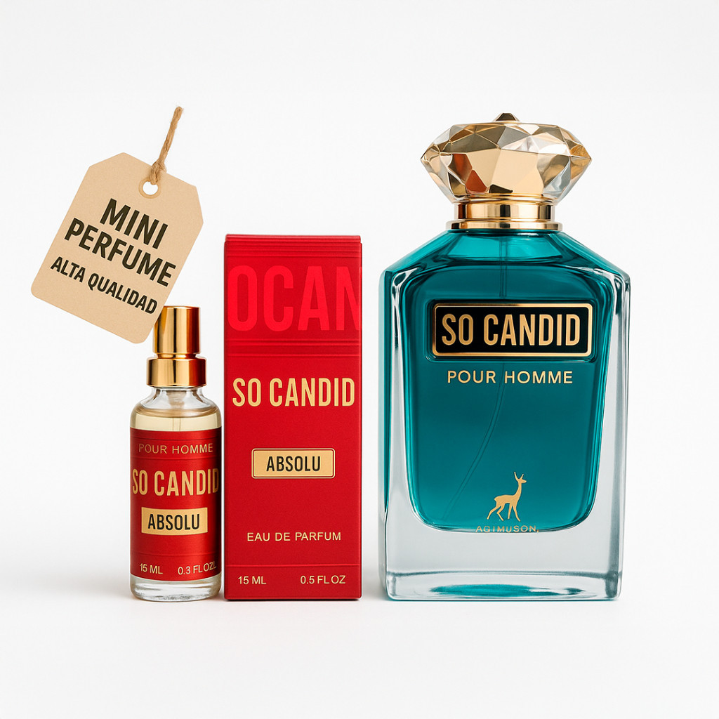 Perfume Feminino So Candid 15ml - Mini Perfume Importado | Alta Fixação e Projeção - Doce e Elegante