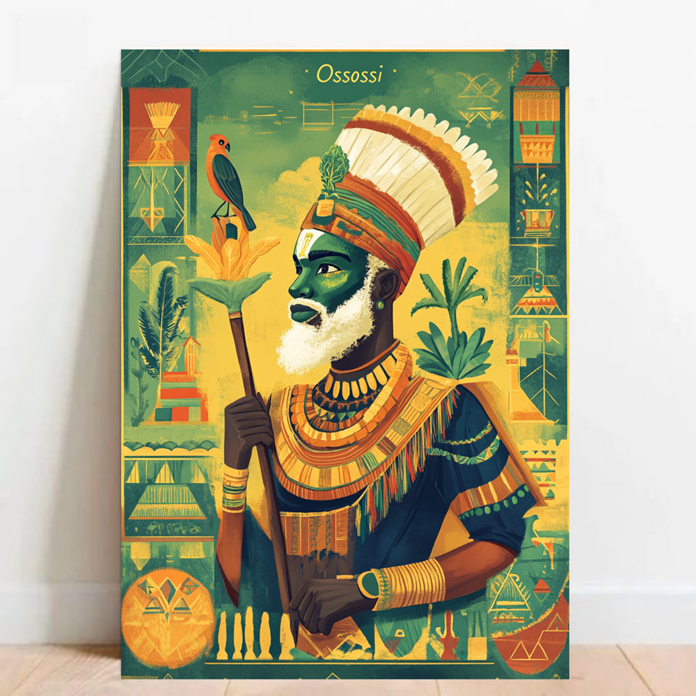 Quadro Placa decorativa Oxossi Orixá Umbanda Candomblé Decorativo Oxalá 011