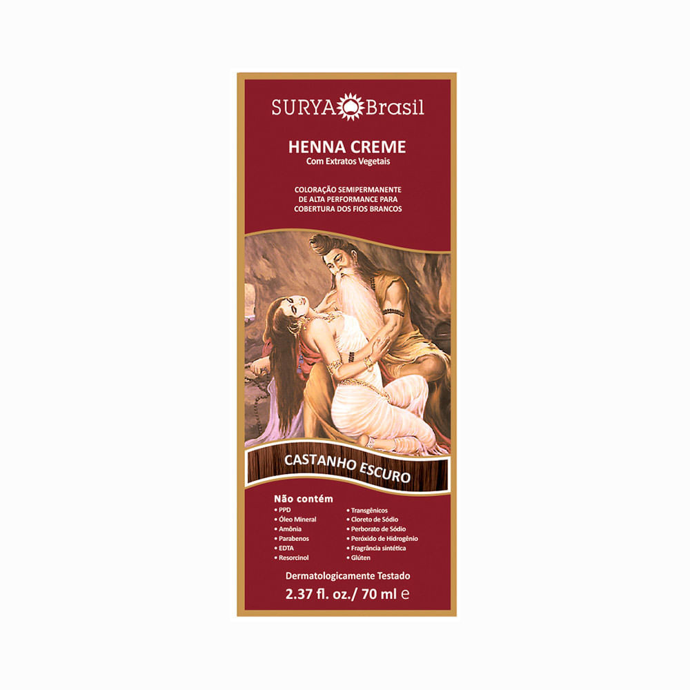 Henna Surya Creme Castanho Escuro