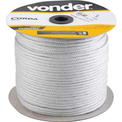 Corda Multifilamento Trançada 8 mm x 228 m Branca Vonder