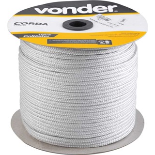 Corda Multifilamento Trançada 8 mm x 228 m Branca Vonder em Oferta na Shopee