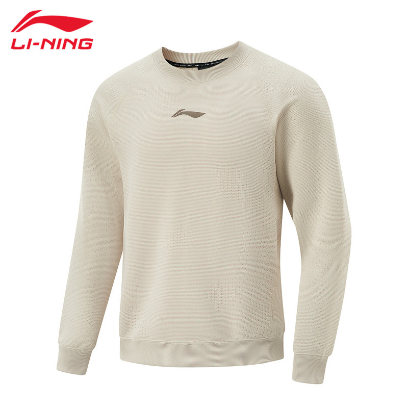 Li Ning CBA moletom masculino 2026 primavera outono novo estilo série de basquete pulôver quente sem capuz moletom em to