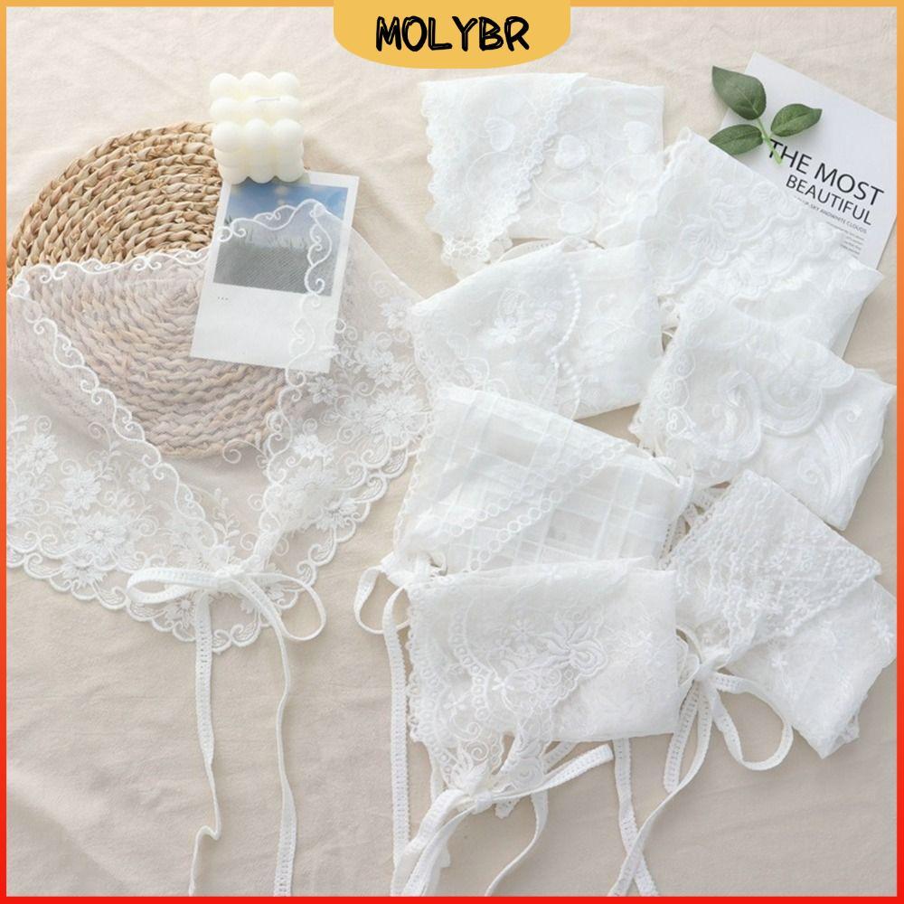 MOLYBR Meia Saia De Renda , Curta Triangular Com Acabamento Em Floral Leve Macia E Bandagem De Tule