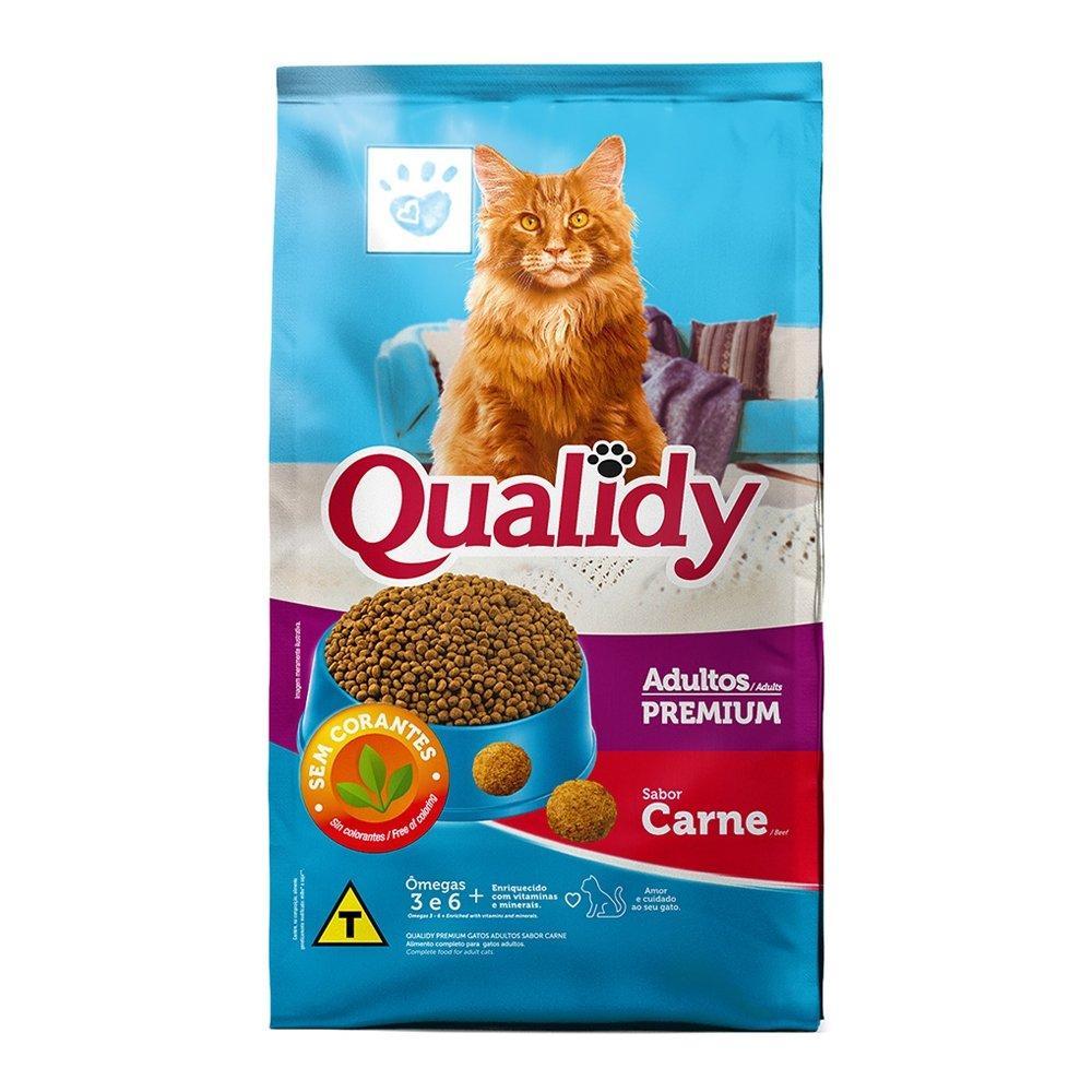 Ração Qualidy para Gatos Premium Adultos Carne 1Kg