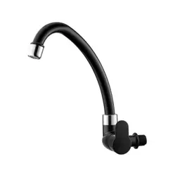 Torneira para Cozinha Herc Tivoli de Parede Bica Móvel Preto/Cromado