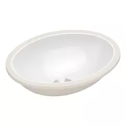 Cuba Embutir Celite Oval 39x30cm sem Ladrão Branco