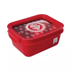 Pote Marmita Hermética Futebol Time Internacional Divisória Travas Lanche Alimentos Micro ondas Freezer 850 ml Plasútil