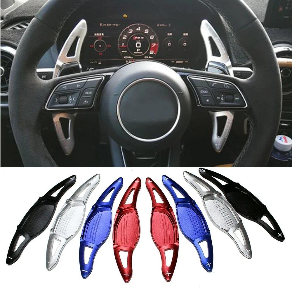 2 Pçs Extensão De Pá De Mudança De Volante Para Audi R8 2016 2017 2018 RS3 TT RS Acessórios Do Carro Automóvel