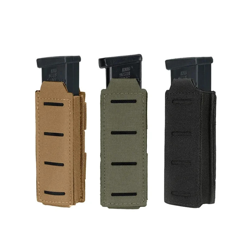 Bolsa para Carregador de 9mm Cortada a Laser Molle para Glock 17 M9, Bolsa para Carregador Único, Bolsa para Lanterna, P