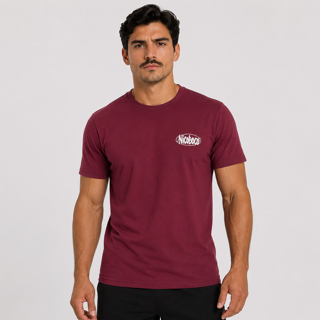 Camiseta Nicoboco Skiing Bordô
