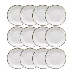 Jogo com 12 Pratos Fundos 22,5cm Oxford Ryo Maresia