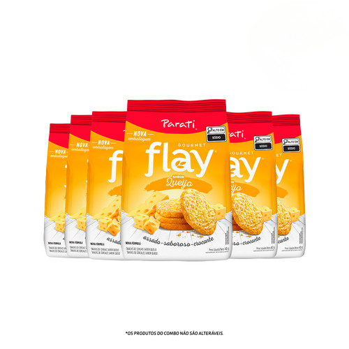 Combo Flay Gourmet Queijo 40g 6 unidades